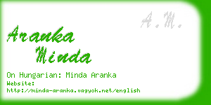 aranka minda business card